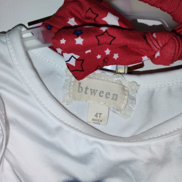 btween White Tank Top with Blue and Red Heart Design - Picture 3 of 3
